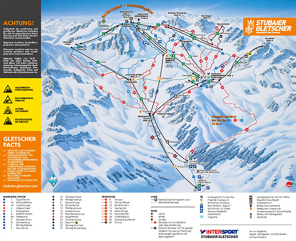 Stubai ledovec skiresort info