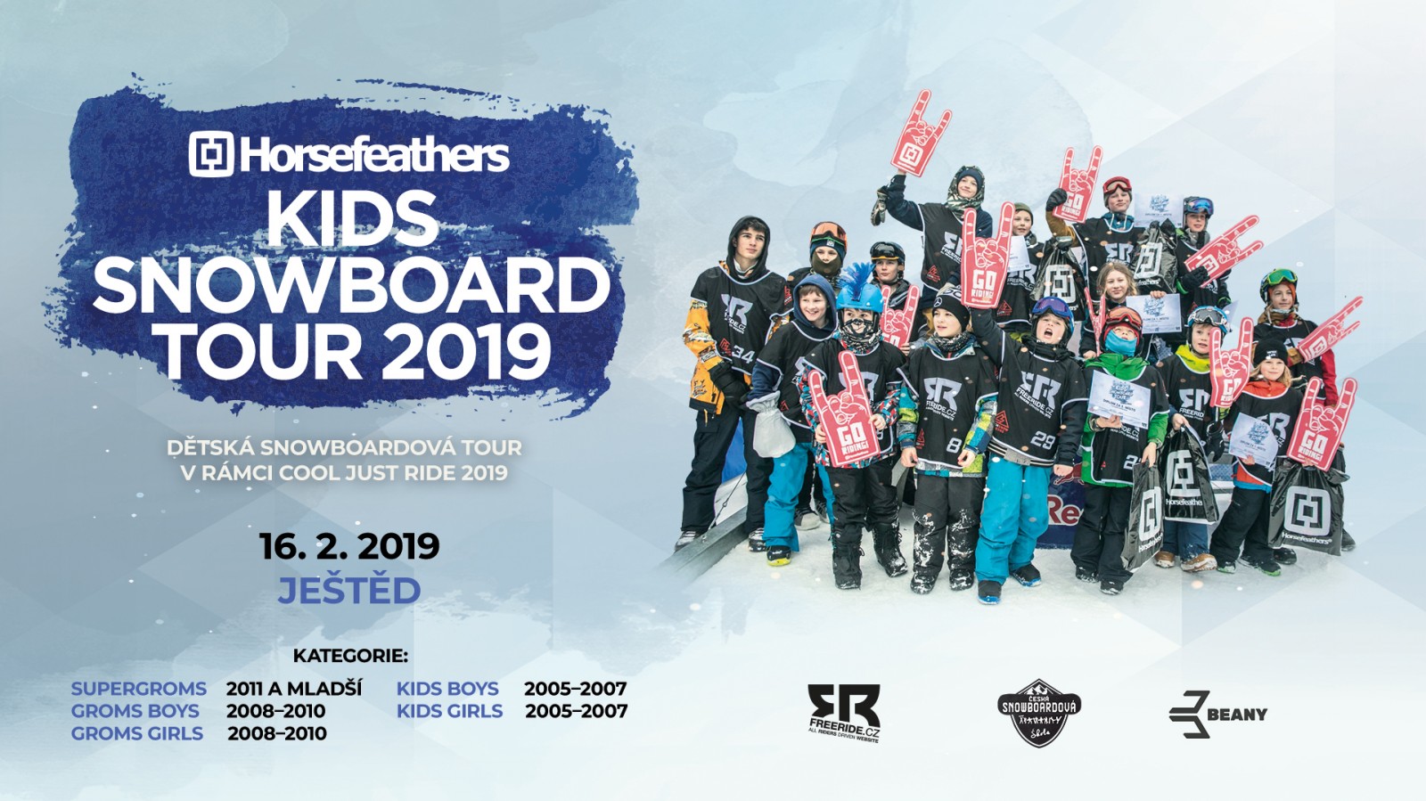 Horsefeathers Kids Snowboard Tour - Ještěd 16. 2. 2019