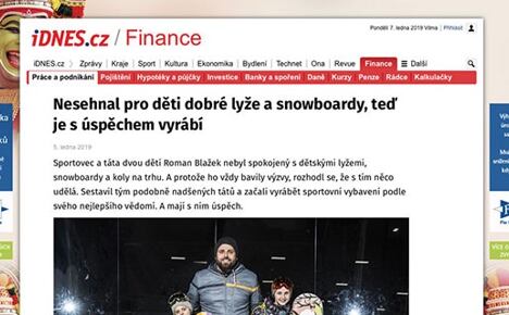 iDNES.cz - Nesehnal pro děti dobré lyže a snowboardy, teď je s úspěchem vyrábí